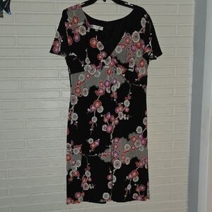 Floral Black Dress